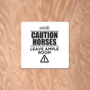 Caution Horses Trailer Decal