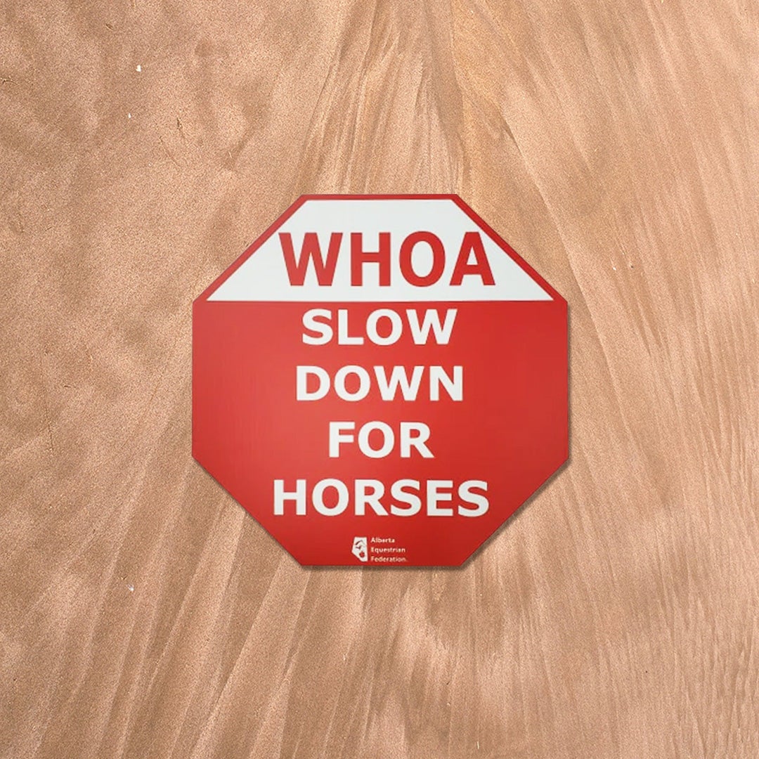 Stop Sign - Whoa Slow Down For Horses - Image 1
